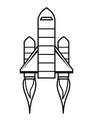 rocket launch isolated icon design
