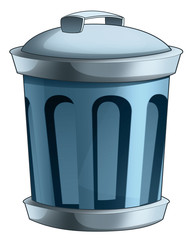 Cartoon trash container - isolated - illustration for children