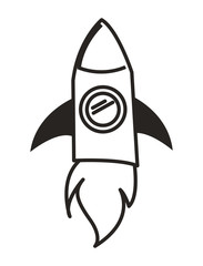 rocket launch isolated icon design