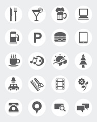 Navigation, location and transportation icons.