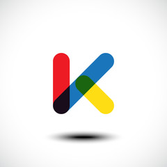Letter K logo icon design template elements. Vector illustration