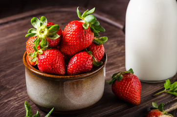 Pancakes with strawberries