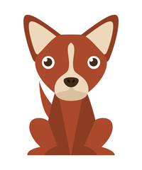 cute dog isolated icon design