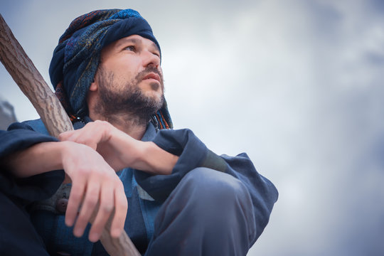 Portrait Of A Man In Blue Turban