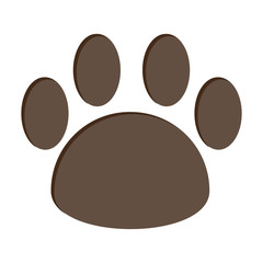 dog foot print isolated icon design