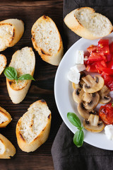 Ingredients for bruschetta