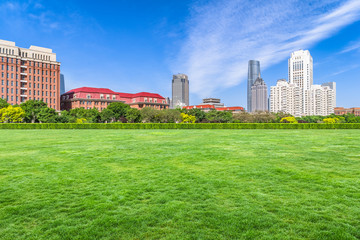 central park in the downtown district,china