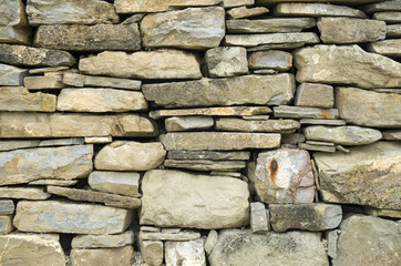 Old stone wall closeup