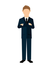 businessman standing  isolated icon design