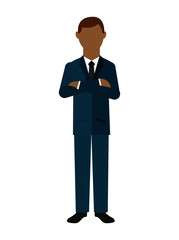 businessman standing  isolated icon design