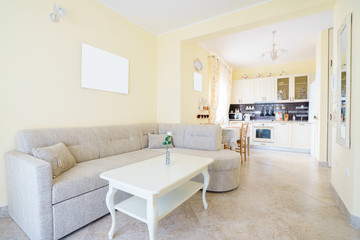 Interior of a living room in a guest house
