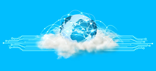 World and cloud connections © sdecoret