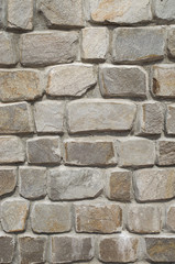 New stone wall closeup