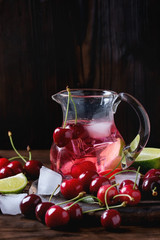 Cherry and lime lemonade