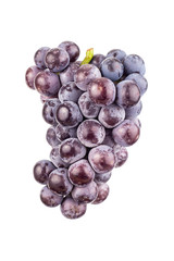 purple grapes isolated on white background.