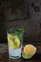 Lemonade with lime and lemon