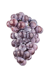purple grapes isolated on white background.