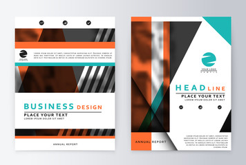 Layout design template, annual report brochure. Business flyer design template