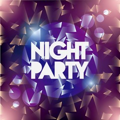 Advertising icon. Night Party and Disco. Vector graphic