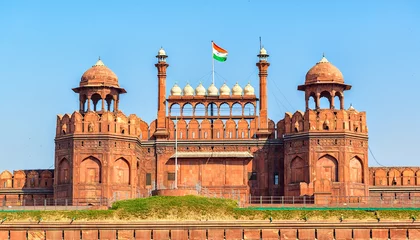Fotobehang Lal Qila - Red Fort in Delhi, India © Mivr