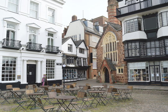 Buildings at Cathedral Close in the centre of Exeter, Devon