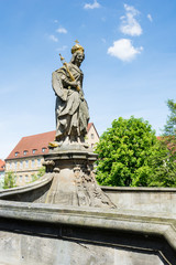 Fototapeta premium Sculpture of Heilige Kunigunde in Bamberg