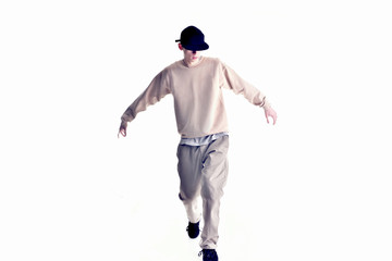 stylish and cool breakdance style dancer posing
