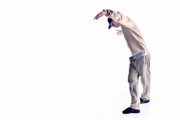 stylish and cool breakdance style dancer posing