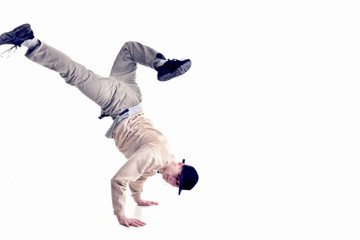 stylish and cool breakdance style dancer posing