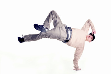 stylish and cool breakdance style dancer posing