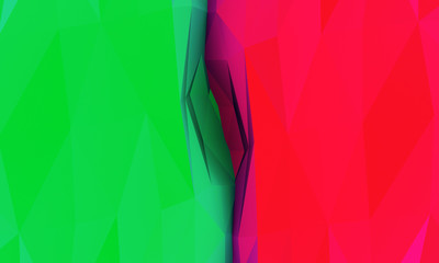 Red and Green Low poly