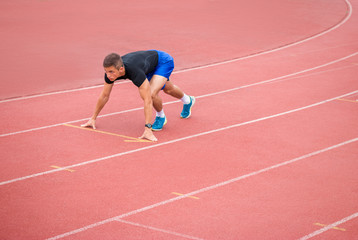 Obraz premium Runner in starting position