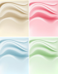 cream backgrounds set. vector