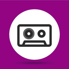 Fototapeta premium Cassette icon. Music and Sound design. Vector graphic