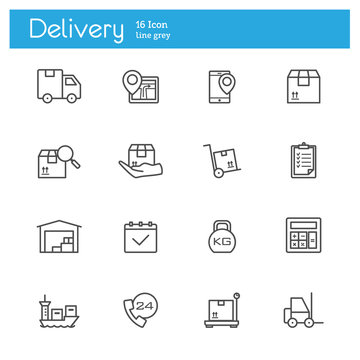 delivery line icons