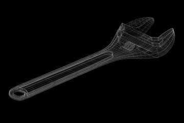 adjustable wrench isolated on a background