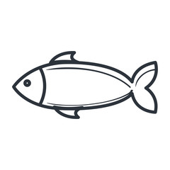Seafood gastronomy in black and white colors icon, vector illustration graphic.