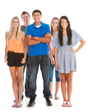 Teens: Male in Front of Group of Teens