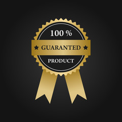 Gold Guaranteed Badges Vector Design