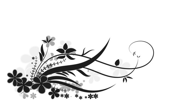 Ranken, Blumen, Blätter, Blüten Stock-Vektorgrafik | Adobe Stock