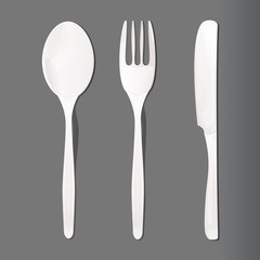 forks spoons knives flat black background