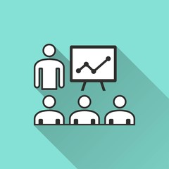 Presentation vector icon.