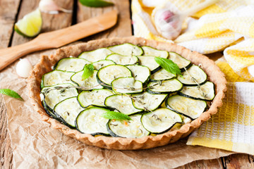 pie with zucchini and cheese