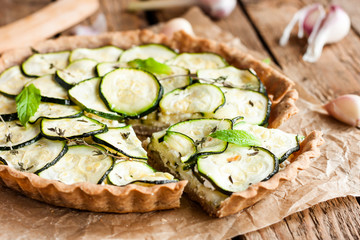 pie with zucchini and cheese