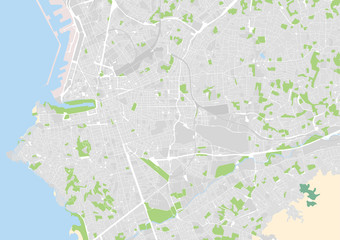 vector city map of Marseille, France