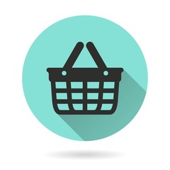 Shopping basket - vector icon.