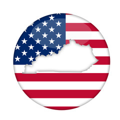 Kentucky state of America badge