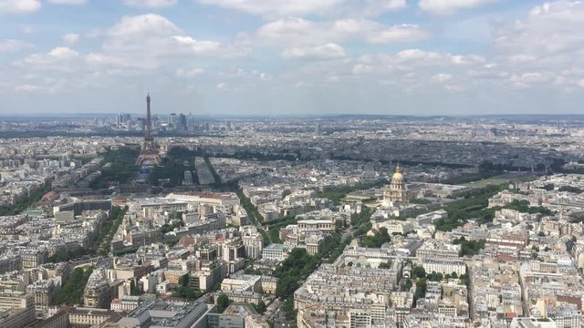 Paris Montparnasse Tower Panoramic Observation, 4K. The Montparnasse Tower Panoramic Observation Deck has the most beautiful view of Paris - 4k