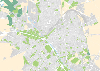 Fototapeta premium wektorowa mapa miasta Reims we Francji