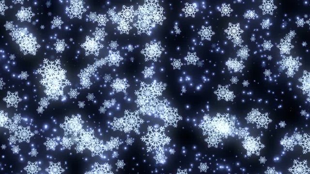 Falling Snowflakes Loop Background